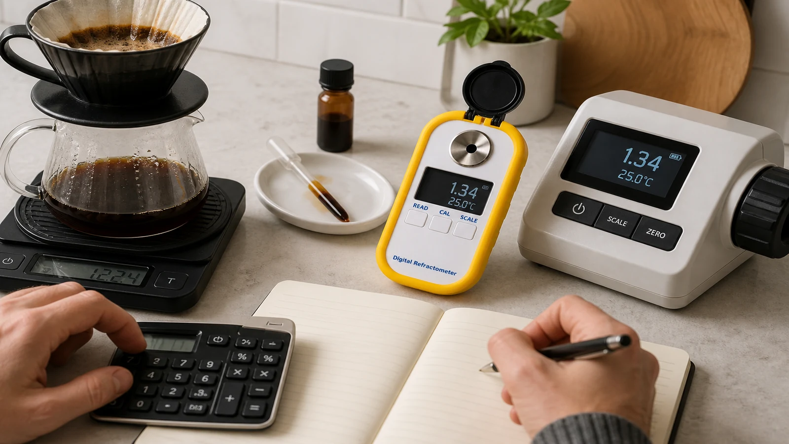 coffee extraction yield calculator pour over blog illustration